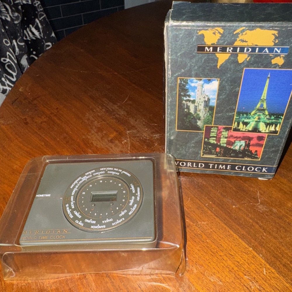 Vintage Meridian Global‎ World Time Clock w Box